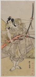 Ichikawa Monnosuke II come Soga no Goro, c. fine 1770s
