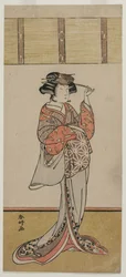 Iwai Hanshiro IV come Oiso no Tora, c. metà 1770s