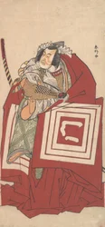 Attore Kabuki Ichikawa Monnosuke II come Shinozuka in un Shibaraku..., 11° mese, 1790