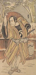 Il quinto Ichikawa Danjuro come uomo in abbigliamento invernale