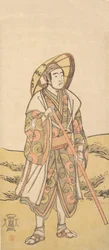 Il terzo Sawamura Sojuro come pellegrino al Santuario di Kannon