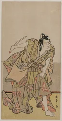 Ichikawa Monnosuke II come Soga no Goro, c. fine 1770s