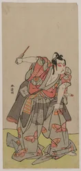 Ichikawa Yaozo II come Soga no Goro, metà 1770s
