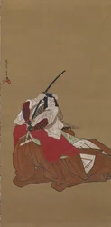 Nikuhitsu ukiyo-e: Ichikawa Danjūrō V nel ruolo di Shibaraku, c. 1778