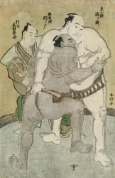 Il Match di Lotta tra il Komosubi del Gruppo Orientale, Uzugafuchi Kan