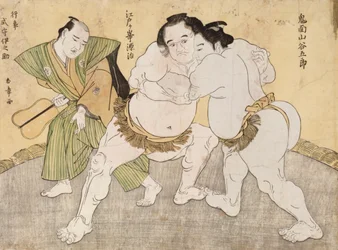 Il Match di Lotta tra Kimenzan Tanigoro e Edogasaki Gemji