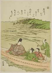 "To": Fiume Sumida, Province di Musashi e Shimosa, dalla serie "Racconti di Ise in immagini di broccato alla moda (Furyu nishiki-e Ise monogatari)"