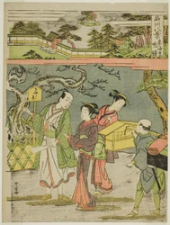 Tokaiji no Bansho, dalla serie "Shinagawa Hakkei (Otto Vedute di Shinagawa)"
