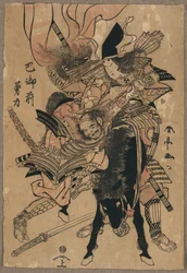 Il potente Tomoe Gozen, 1810 circa (xilografia a colori)
