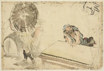 Produttore di mochi e produttore di tatami, c.1815-1849