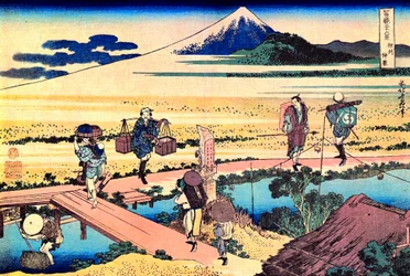 36 vedute del Monte Fuji, Giappone: veduta di Nakahara nella provincia di Sagami, Giappone