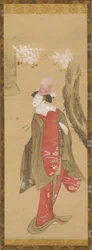 Una danzatrice, Kiyohime, un ciliegio e la campana di Dojo-ji