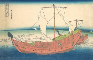 In mare al largo di Kazusa, dalla serie Trentasei vedute del Monte Fuji