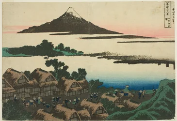Alba a Isawa nella provincia di Kai (Koshu Isawa no akatsuki), dalla serie "Trentasei vedute del Monte Fuji (Fugaku sanjurokkei)"