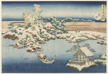 Il fiume Sumida nella neve