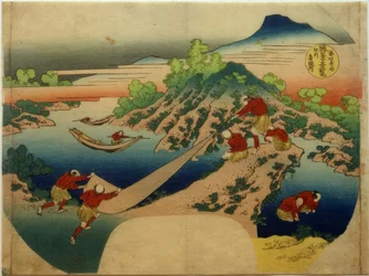 Il fiume Minobu nella provincia di Kai