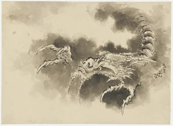 Drago che emerge dalle nuvole, periodo Edo
