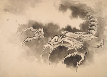 Drago che emerge dalle nuvole, periodo Edo