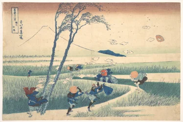 Ejiri nella provincia di Suruga (Sunshū Ejiri), dalla serie “Le trentasei vedute del Monte Fuji” (Fugaku sanjūrokkei)