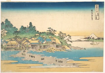 Enoshima nella provincia di Sagami (Sōshū Enoshima), dalla serie “Le trentasei vedute del Monte Fuji” (Fugaku sanjūrokkei)