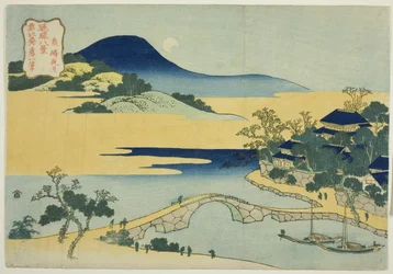 Luna della sera a Izumizaki (Izumizaki yagetsu), dalla serie "Otto vedute delle isole Ryukyu (Ryukyu hakkei)"