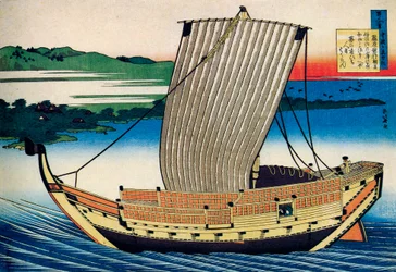 Dalla serie Cento poesie di cento poeti: Fujiwara no Toshiyuki, c1830