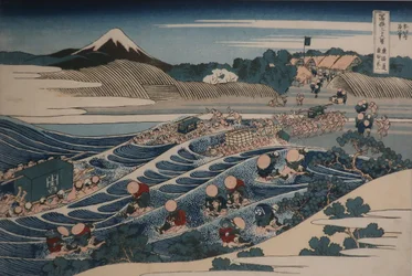 Il Fuji visto da Kanaya sul Tōkaidō