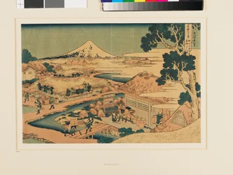 Fuji dai campi di tè di Katakura a Suruga