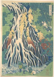 La cascata di Kirifuri sul monte Kurokami a Shimotsuke (Shimotsuke Kurokamiyama Kirifuri no taki), dalla serie “Un giro tra le cascate delle varie province” (Shokoku taki meguri)