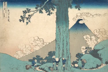 Passo di Mishima nella Provincia di Kai Koshu Mishima goe, dalla serie Trenta..., ca. 1830-32