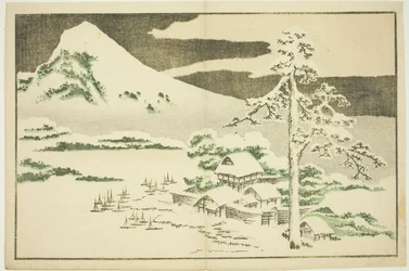 Monte Fuji in inverno, dal Libro delle pitture realistiche di Hokusai (Hokusai shashin gafu)