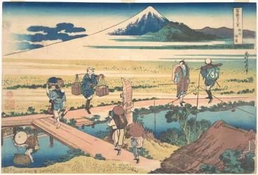 Nakahara nella provincia di Sagami (Sōshū Nakahara), dalla serie “Le trentasei vedute del Monte Fuji” (Fugaku sanjūrokkei)