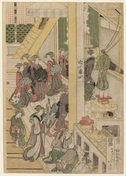 Capodanno alla casa da tè Ogi-ya, c.1810