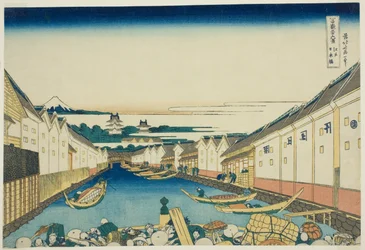 Ponte Nihonbashi a Edo (Edo Nihonbashi), dalla serie "Trentasei vedute del Monte Fuji (Fugaku sanjurokkei)"