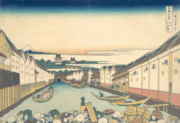 Nihonbashi a Edo, dalla serie Trentasei vedute del Monte Fuji, ca. 1830-32