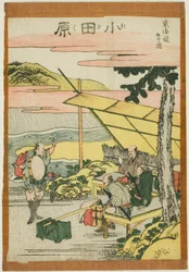 Odawara, dalla serie "Le cinquantatré stazioni del Tokaido (Tokaido gojusan tsugi)"