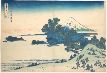 Shichirigahama nella provincia di Sagami (Sōshū Shichirigahama), dalla serie “Le trentasei vedute del Monte Fuji” (Fugaku sanjūrokkei)