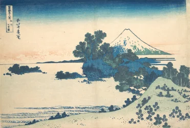 Shichirigahama nella provincia di Sagami, dalla serie Trenta-sei vedute, ca. 1830-32
