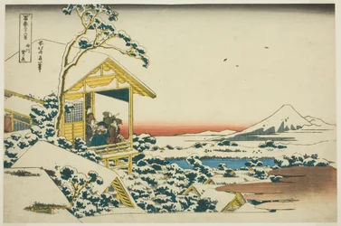 Mattina nevosa da Koishikawa (Koishikawa yuki no ashita), dalla serie "Trentasei vedute del Monte Fuji (Fugaku sanjurokkei)"
