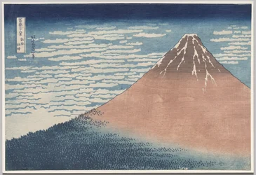 Vento del sud, cielo sereno, dalla serie Trentasei vedute del Monte Fuji