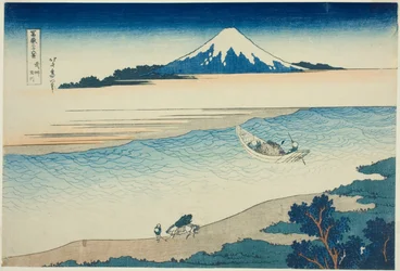 Fiume Tama nella Provincia di Musashi (Bushu Tamagawa), dalla serie "Trentasei Vedute del Monte Fuji (Fugaku sanjurokkei)"