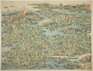 I luoghi famosi del Tokaido in una vista