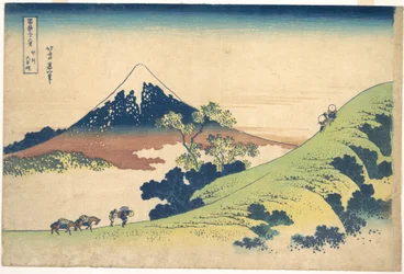 Il Passo di Inume nella provincia di Kai (Kōshū Inume tōge), dalla serie “Le trentasei vedute del Monte Fuji” (Fugaku sanjūrokkei)