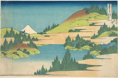 Il lago di Hakone nella provincia di Sagami (Sōshū Hakone kosui), dalla serie “Le trentasei vedute del Monte Fuji” (Fugaku sanjūrokkei)