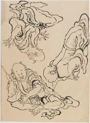 Tre uomini che gesticolano, fine XVIII-inizio XIX secolo