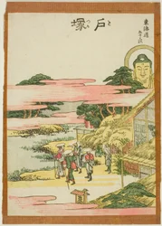 Totsuka, dalla serie "Le cinquantatré stazioni del Tokaido (Tokaido gojusan tsugi)"