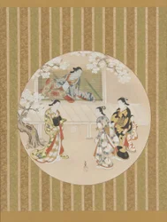 Parodia di una scena da Il Racconto di Genji, inizio XVIII secolo