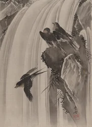 Rondini presso una cascata, ca. 1887
