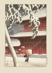 Il Santuario Zojo a Shiba (1925) di Kawase Hasui e Watanabe Shōzaburō