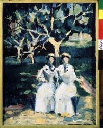 Due donne nel giardino